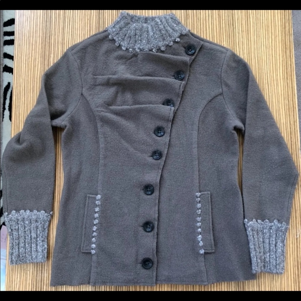 Gorgeous Garnet Hill ruffle wool coat